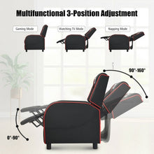 Load image into Gallery viewer, Massage Racing Gaming Single Recliner Chair-Red