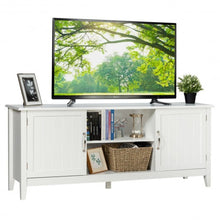 Load image into Gallery viewer, Entertainment Media TV Stand with Storage Cabinets-White