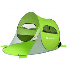 Load image into Gallery viewer, Pop Up Beach Tent Anti-UV UPF 50+ Portable Sun Shelter for 3-4 Person-Green