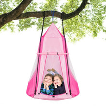 Load image into Gallery viewer, Kids Hanging Chair Swing Tent Set-Pink