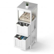 Load image into Gallery viewer, Floor Multifunction Bathroom Storage Organizer Rack with 2 Drawers
