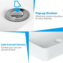 Load image into Gallery viewer, 24" x 14" Rectangle Bathroom Vessel Sink with Pop-up Drain