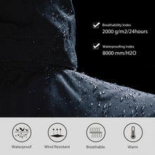 Load image into Gallery viewer, Hooded Women's Wind & Waterproof Trench Rain Jacket-Navy-L