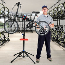 Load image into Gallery viewer, Pro Bike Adjustable 41" To 75'' Cycle Bicycle Rack Repair Stand w/ Tool Tray Red