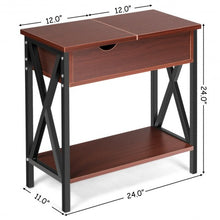 Load image into Gallery viewer, Flip Top End Table Sofa Side Console Table-Coffee