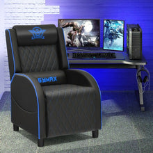 Load image into Gallery viewer, Massage Gaming Recliner Chair w/Headrest & Adjustable Backrest - Home Theater-BL