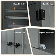 Load image into Gallery viewer, Cupboard Freestanding Kitchen Cabinet w/ Adjustable Shelves-Gray