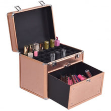 Load image into Gallery viewer, Nail Polish Beauty Makeup Case w/ Slide out Drawer