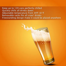 Load image into Gallery viewer, 120 Can Beverage Mini Refrigerator w/ Glass Door