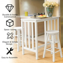 Load image into Gallery viewer, 3-Piece Counter Height Breakfast Table with 2 Stools
