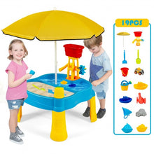 Load image into Gallery viewer, Kids Sand and Water Table for Toddlers with Umbrella & 18 Pcs Accessory Set