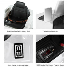 Load image into Gallery viewer, Battery Powered Kids Ride On Car with Remote Control-White
