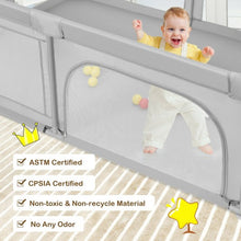 Load image into Gallery viewer, Extra-Large Safety Baby Fence with 50 Ocean Balls-Gray