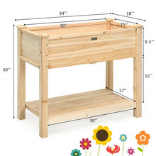 Load image into Gallery viewer, Raised Garden Elevated Wood Planter Box Stand