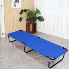 Load image into Gallery viewer, Outdoor Portable Blue Folding Camping Bed