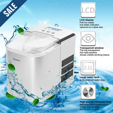 Load image into Gallery viewer, 26 lbs Countertop LCD Display Ice Maker with Ice Scoop