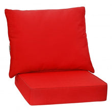 Load image into Gallery viewer, Deep Seat Chair Cushion Pads Set with Rope Belts for Indoor and Outdoor-Red