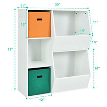 Load image into Gallery viewer, Kids Toy Storage Cabinet Shelf Organizer -White