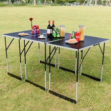 Load image into Gallery viewer, 3 pcs Folding Height Adjustable Camping Picnic Table Set