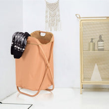 Load image into Gallery viewer, Folding X-Frame Laundry Hamper Clothes Storage Basket