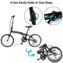Load image into Gallery viewer, 20" 7-Speed Lightweight Iron V-Brakes Folding Bike