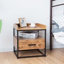 Load image into Gallery viewer, 2-Tiers End Side Table with 1 Drawer