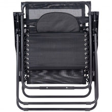 Load image into Gallery viewer, Folding Recliner Lounge Chair with Shade Canopy Cup Holder-Black