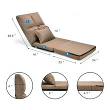 Load image into Gallery viewer, Fold Down Chair Flip Out Lounger w/ Pillow