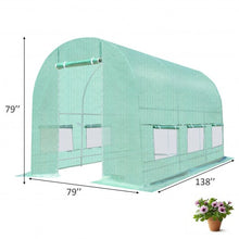 Load image into Gallery viewer, 6 Windows Steel Frame Backyard Walk-in Greenhouse