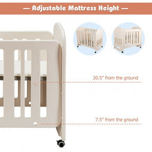 Load image into Gallery viewer, 3-in-1 Baby Bed Crib with 2" Mattress