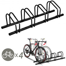 Load image into Gallery viewer, 4 Bike Parking Garage Rack Storage Stand-Black