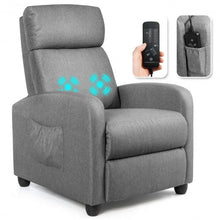 Load image into Gallery viewer, PU Leather Massage Recliner Chair with Footrest-Gray