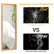 Load image into Gallery viewer, Wood Frame Full Length Hanging Mirror-Golden