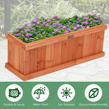 Load image into Gallery viewer, 2' x 4" Wooden Decorative Planter Box for Garden Yard and Window