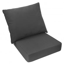 Load image into Gallery viewer, Deep Seat Chair Cushion Pads Set with Rope Belts for Indoor and Outdoor-Gray