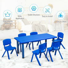Load image into Gallery viewer, 6-pack Kids Plastic Stackable Classroom Chairs-Blue