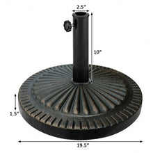 Load image into Gallery viewer, 31.5 lbs Market Heavy-Duty Outdoor Stand Bronze Umbrella Base