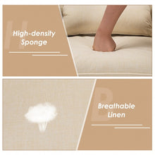 Load image into Gallery viewer, Accent Chair Cushioned Linen Armchair with Waist Pillow Sofa Chair-Beige