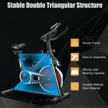 Load image into Gallery viewer, Indoor Silent Belt Drive Adjustable Resistance Cycling Stationary Bike