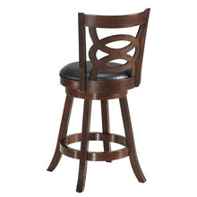 Load image into Gallery viewer, Counter Height Upholstered Espresso Swivel Dining Chair-29"