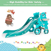 Load image into Gallery viewer, 4 in 1 Foldable Baby Slide Toddler Climber Slide PlaySet with Ball-Green