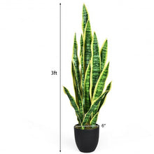 Load image into Gallery viewer, 35.5" Indoor-Outdoor Decoration Fake Artificial Snake Plant