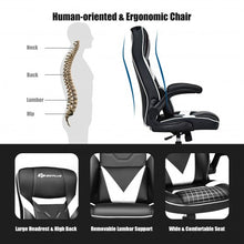 Load image into Gallery viewer, Rocking Gaming Chair Height Adjustable Swivel Racing Style Rocker -White