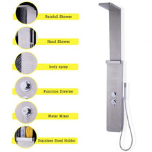 Load image into Gallery viewer, 59” Stainless Steel Shower Panel with Massage Jets & Hand Shower