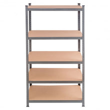 Load image into Gallery viewer, 71" Heavy Duty Steel Adjustable 5 Level Storage Shelves-Gray