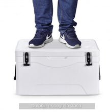 Load image into Gallery viewer, 64 Quart Heavy Duty Outdoor Insulated Fishing Hunting Ice Chest -White