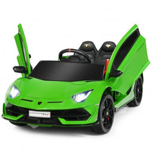 Load image into Gallery viewer, 12 V Licensed Lamborghini SVJ RC Kids Ride On Car with Trunk and Music-Green