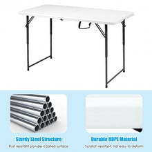 Load image into Gallery viewer, 4ft Adjustable Camping and Utility Folding Table