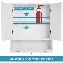 Load image into Gallery viewer, Bathroom Double Mirror Door Wall Mount Storage Wood Cabinet