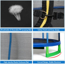 Load image into Gallery viewer, 7FT Kids Trampoline W/ Safety Enclosure Net